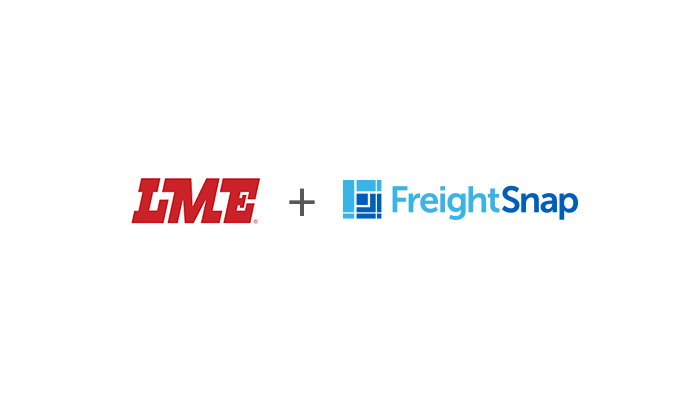 LME Trucking logo and FreightSnap logo.