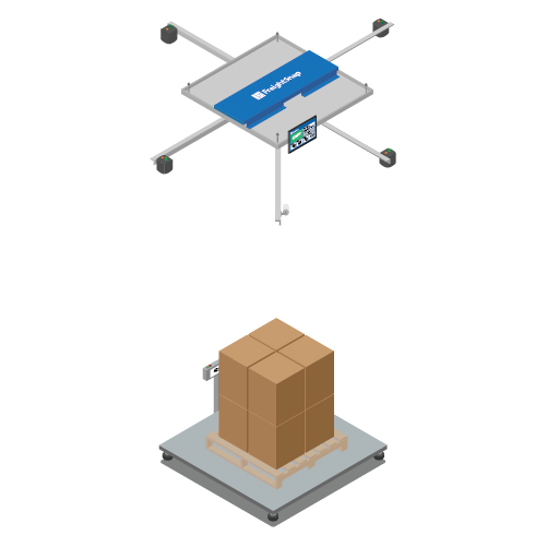 Isometric FS 5000 Pallet Dimensioner over palletized freight